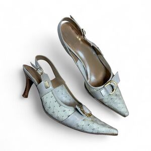 Stuart Weitzman Slingback Heels Pointed Toe Buckle Women’s Shoes - US Size 6.5 M